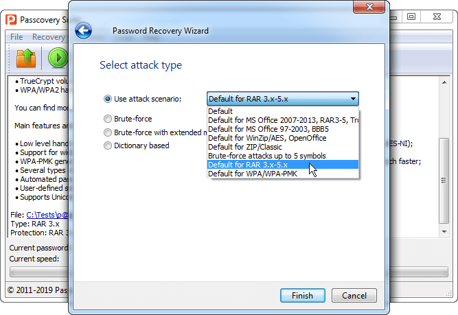 Снимок экрана Accent PDF Password Recovery